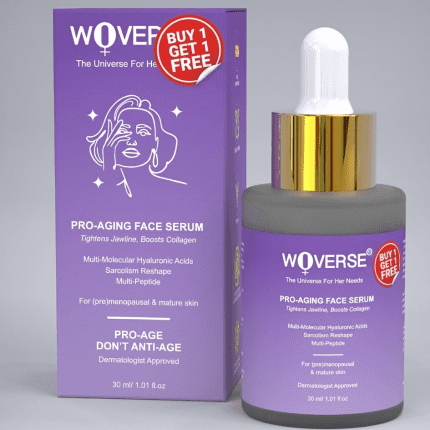 Face Serum with Award-Winning Sarcoslim for face tightening | 3% Multi-Peptides & Multi-Molecular Hyaluronic Acid  -30ml